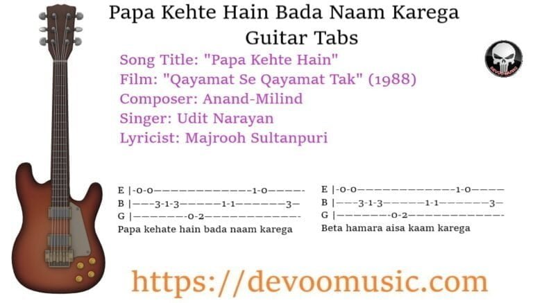 Papa Kehte Hain Bada Naam Karega Guitar Notes