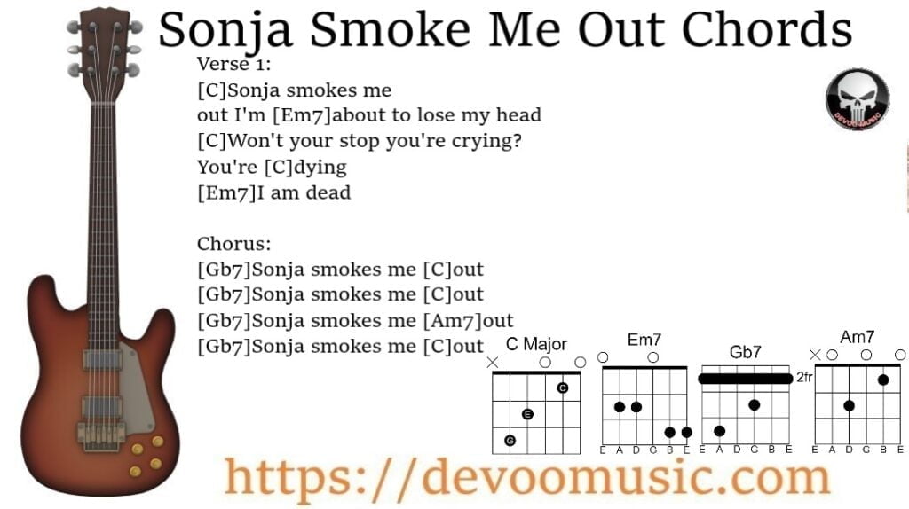 Sonja Smoke Me Out Guitar Chords