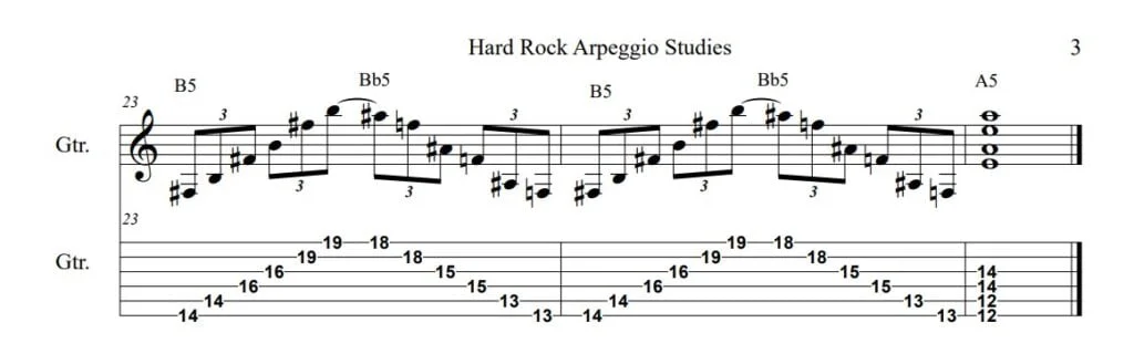 hard rock arpeggios Hard Rock Arpeggio Studies Level 2
