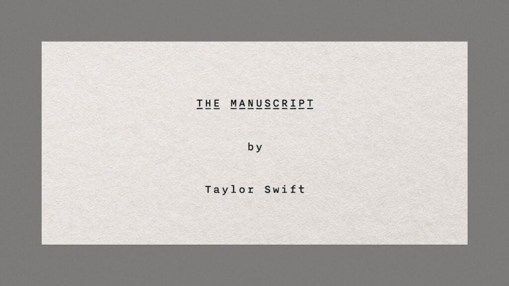 The Manuscript Chords by Taylor Swift